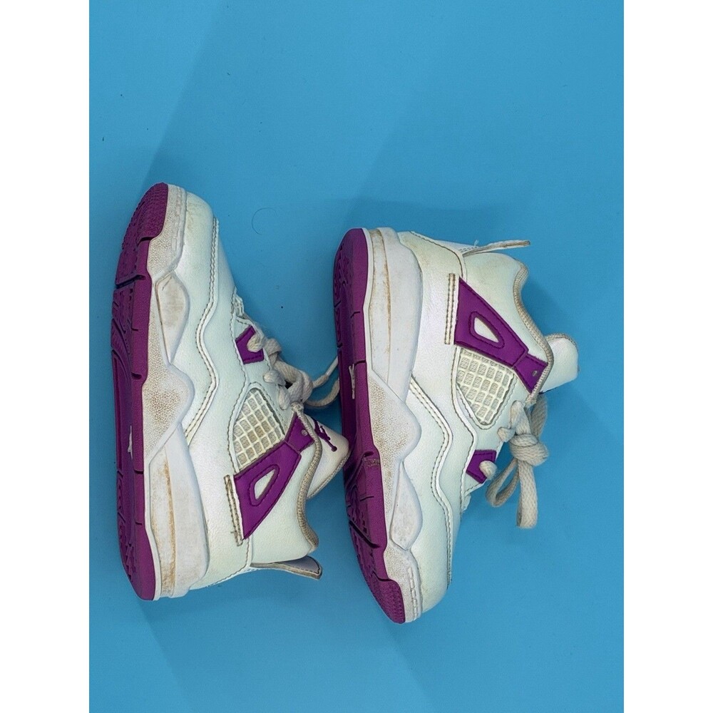 Air Jordan 4 Retro Hyper Violet Kids 8C White Purple FQ1312-151